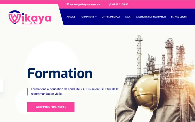 Page d’accueil de Wikaya Prevent